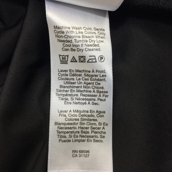 Donna Karan Blouse Short Sleeve Crew Neck Buttons Velvet Blouse Top Black Medium - Picture 8 of 10